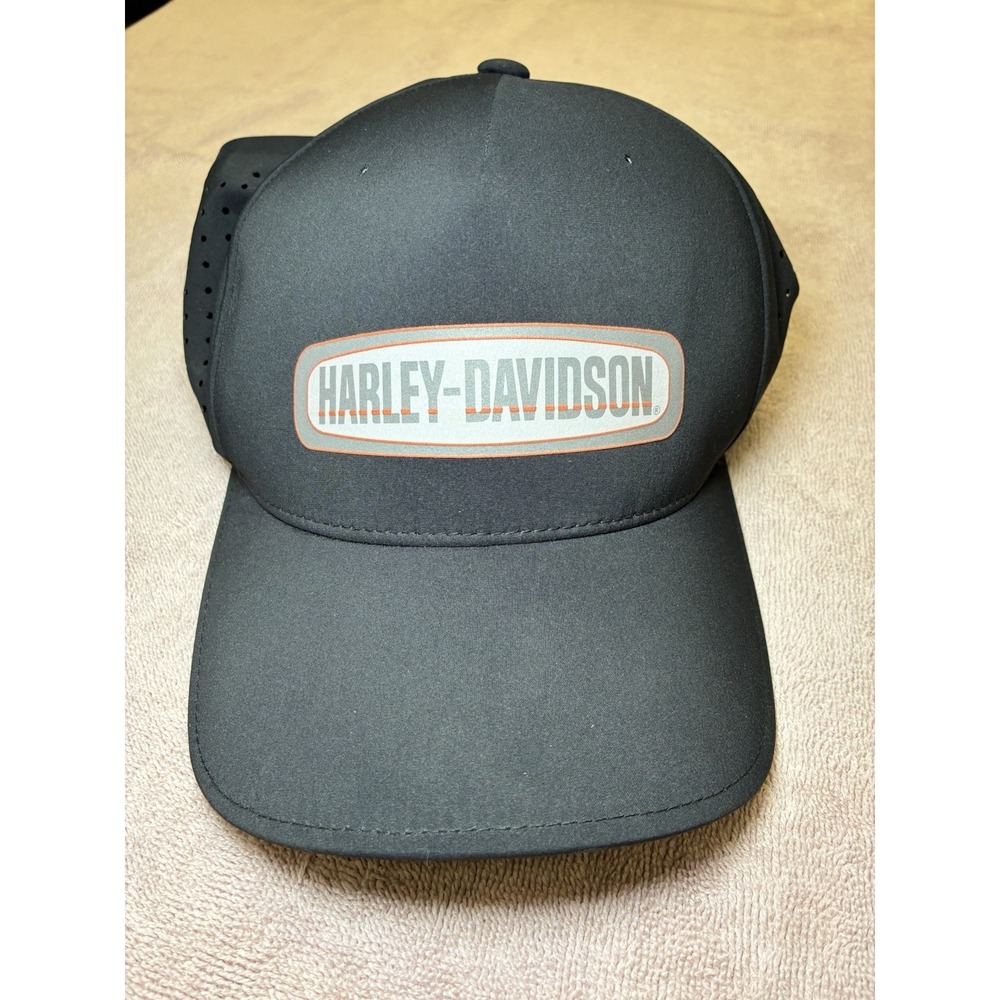 Harley-Davidson Men's Hat L/Xl. Flexfit Delta Black.